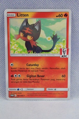 Pokemon promo litten stamped - pokemon,