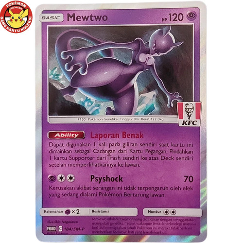 Mewtwo promo 184 kfc - mewtwo, 184/sm-p